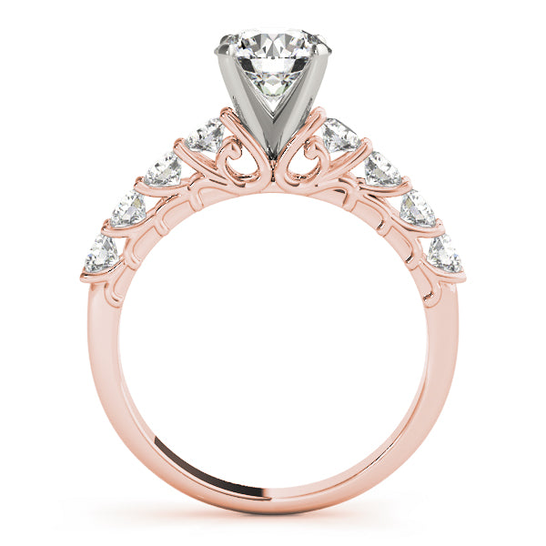 Graceful Prong-Set Round Diamond Engagement Ring — 9K/18K Gold & Platinum