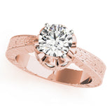 Splendid Solitaires Round Diamond Engagement Ring — 9K/18K Gold & Platinum