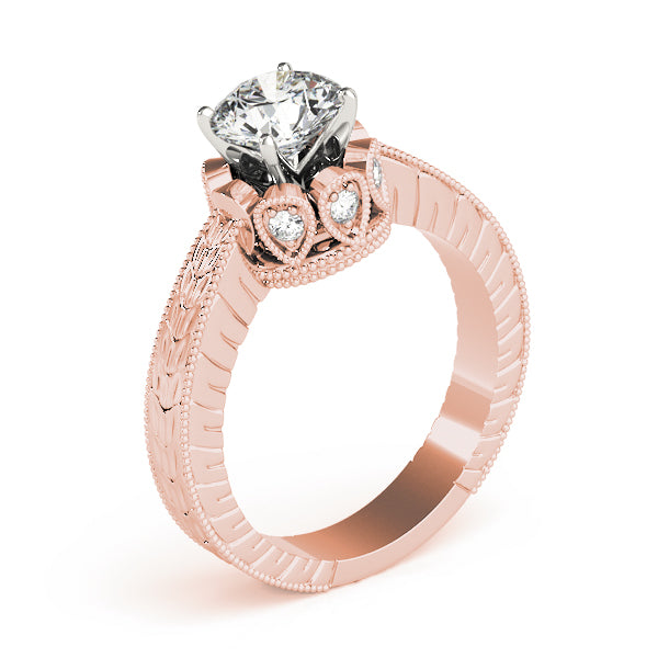 Splendid Solitaires Round Diamond Engagement Ring — 9K/18K Gold & Platinum