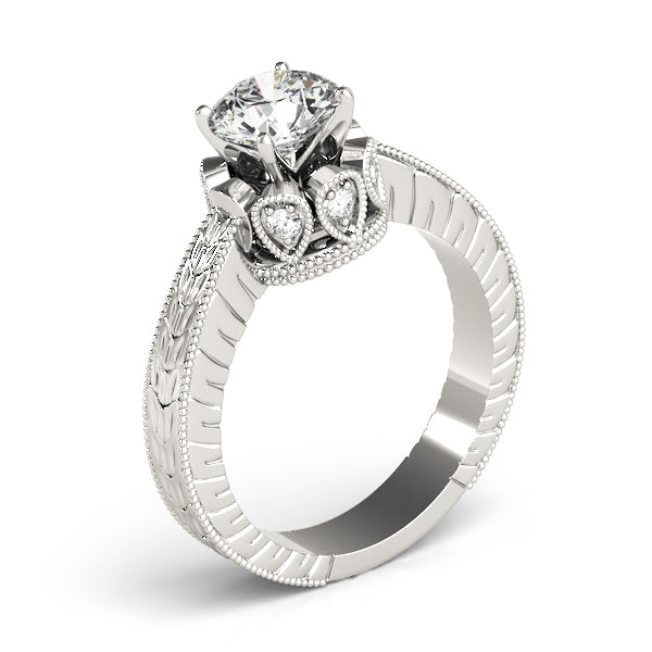 Splendid Solitaires Round Diamond Engagement Ring — 9K/18K Gold & Platinum