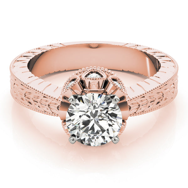 Splendid Solitaires Round Diamond Engagement Ring — 9K/18K Gold & Platinum