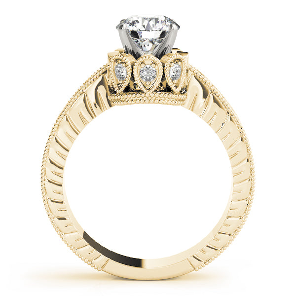 Splendid Solitaires Round Diamond Engagement Ring — 9K/18K Gold & Platinum