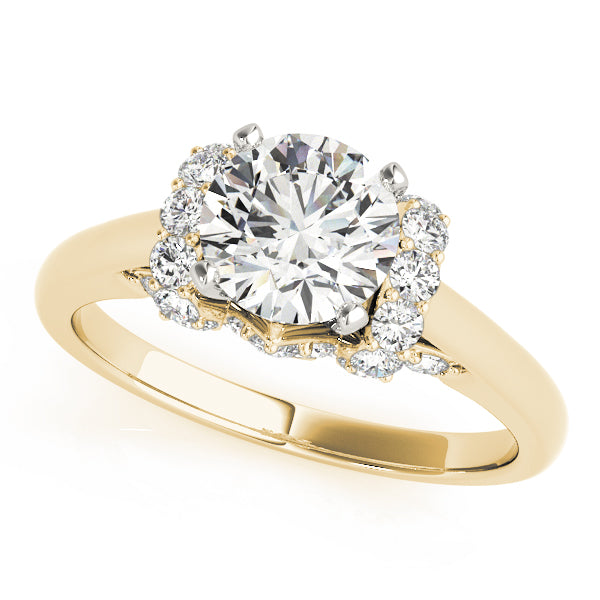 Adored Solitaires Round Diamond Engagement Ring — 9K/18K Gold & Platinum