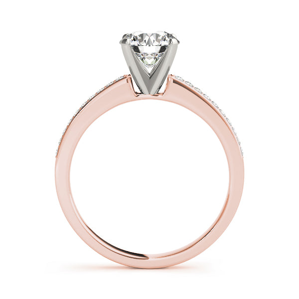 Classic Channel-Set Round Diamond Engagement Ring — 9K/18K Gold & Platinum