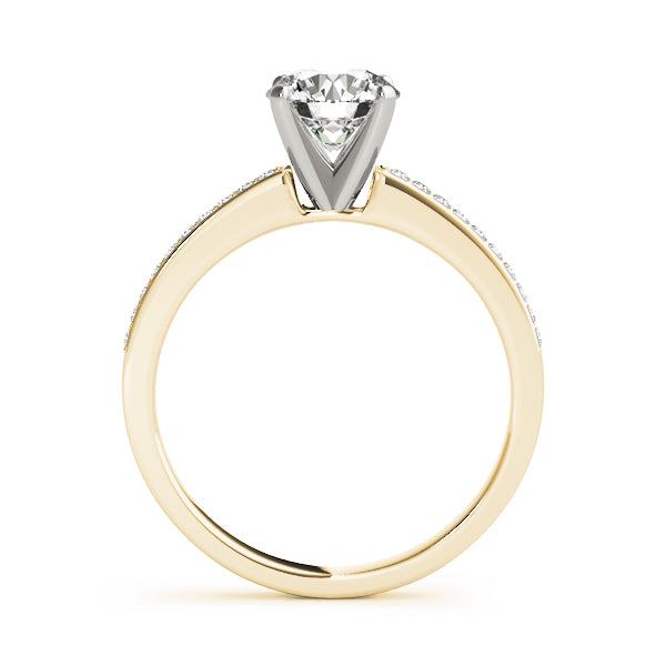Classic Channel-Set Round Diamond Engagement Ring — 9K/18K Gold & Platinum