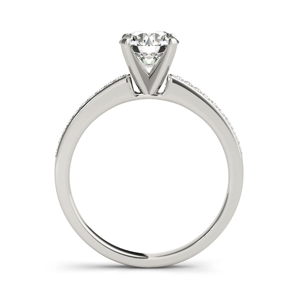 Classic Channel-Set Round Diamond Engagement Ring — 9K/18K Gold & Platinum