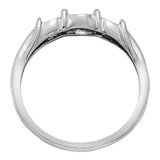 Diamond Love Knot Half Eternity Ring in Gold & Platinum
