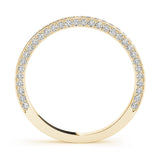 Multirow Prong in Channel Half Eternity Ring in Gold & Platinum