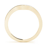 Curved Bands Half Eternity Ring in Gold & Platinum