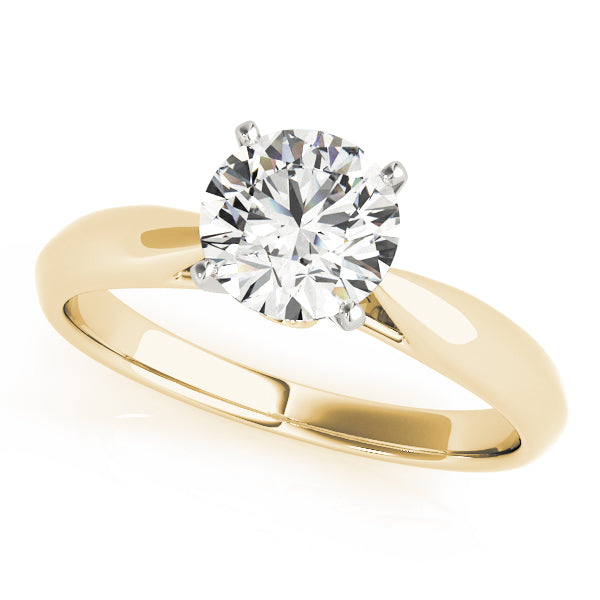 Eternal Solitaires Round Diamond Engagement Ring — 9K/18K Gold & Platinum