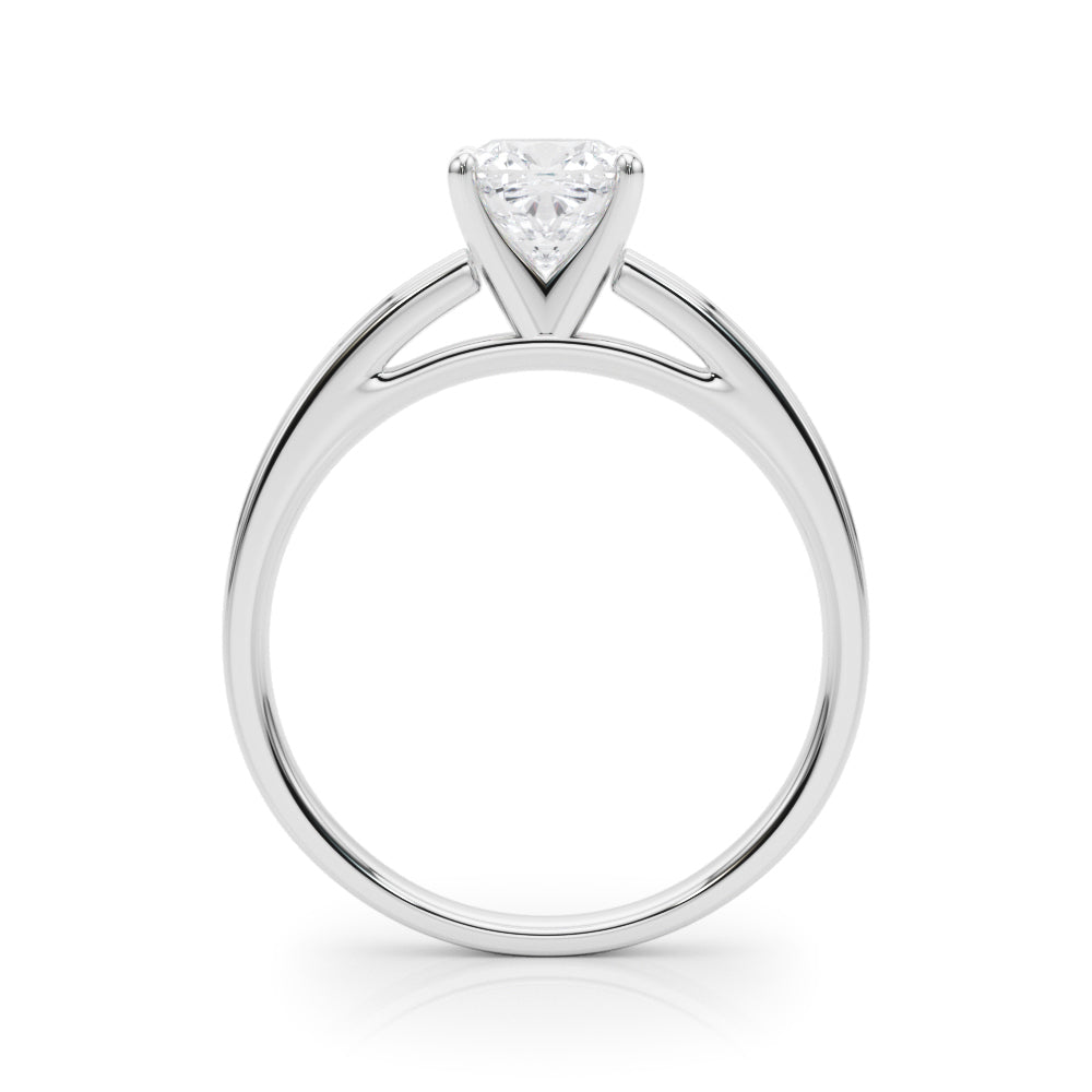 Radiant Solitaires Any Shape Round Diamond Engagement Ring — 9K/18K Gold & Platinum