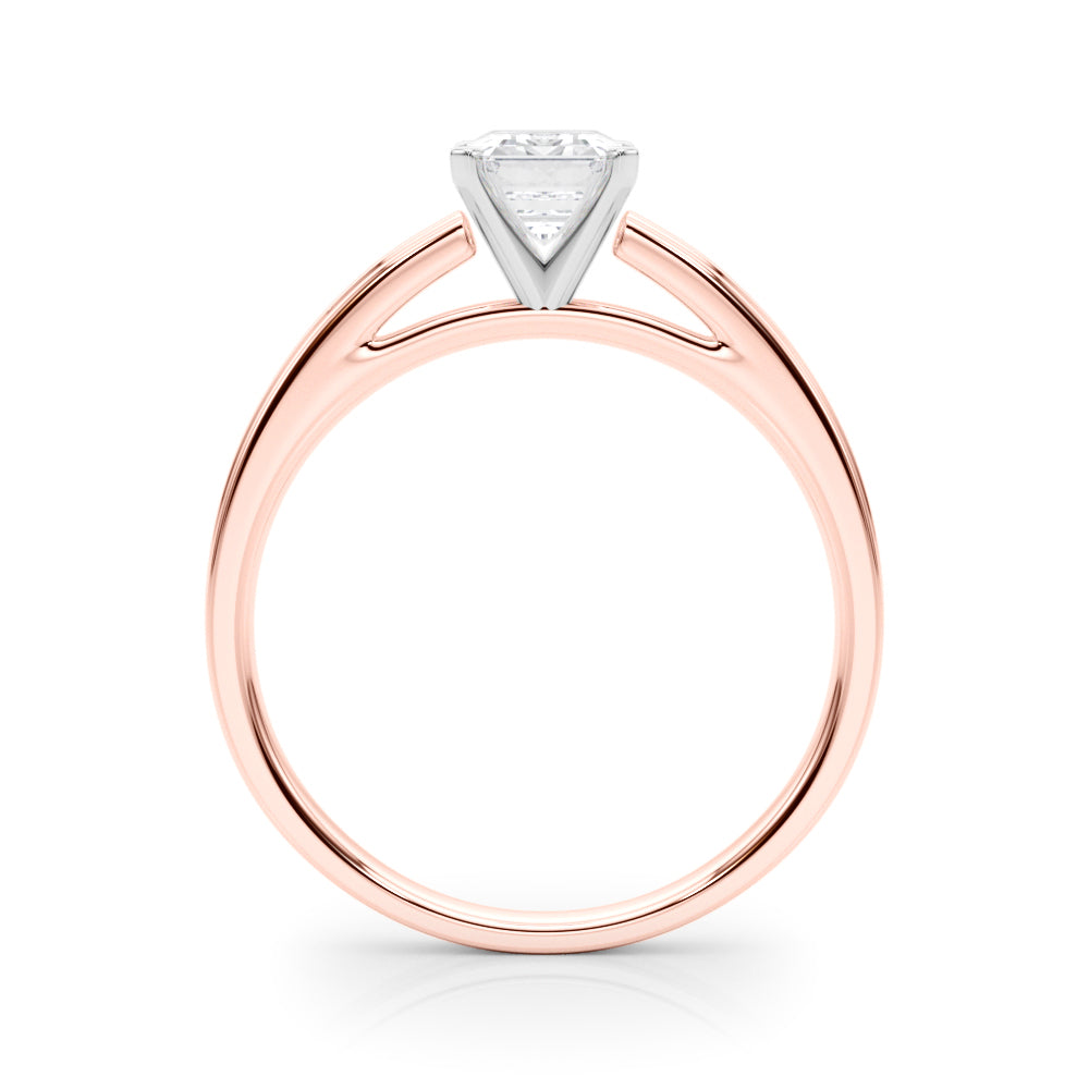 Radiant Solitaires Any Shape Round Diamond Engagement Ring — 9K/18K Gold & Platinum