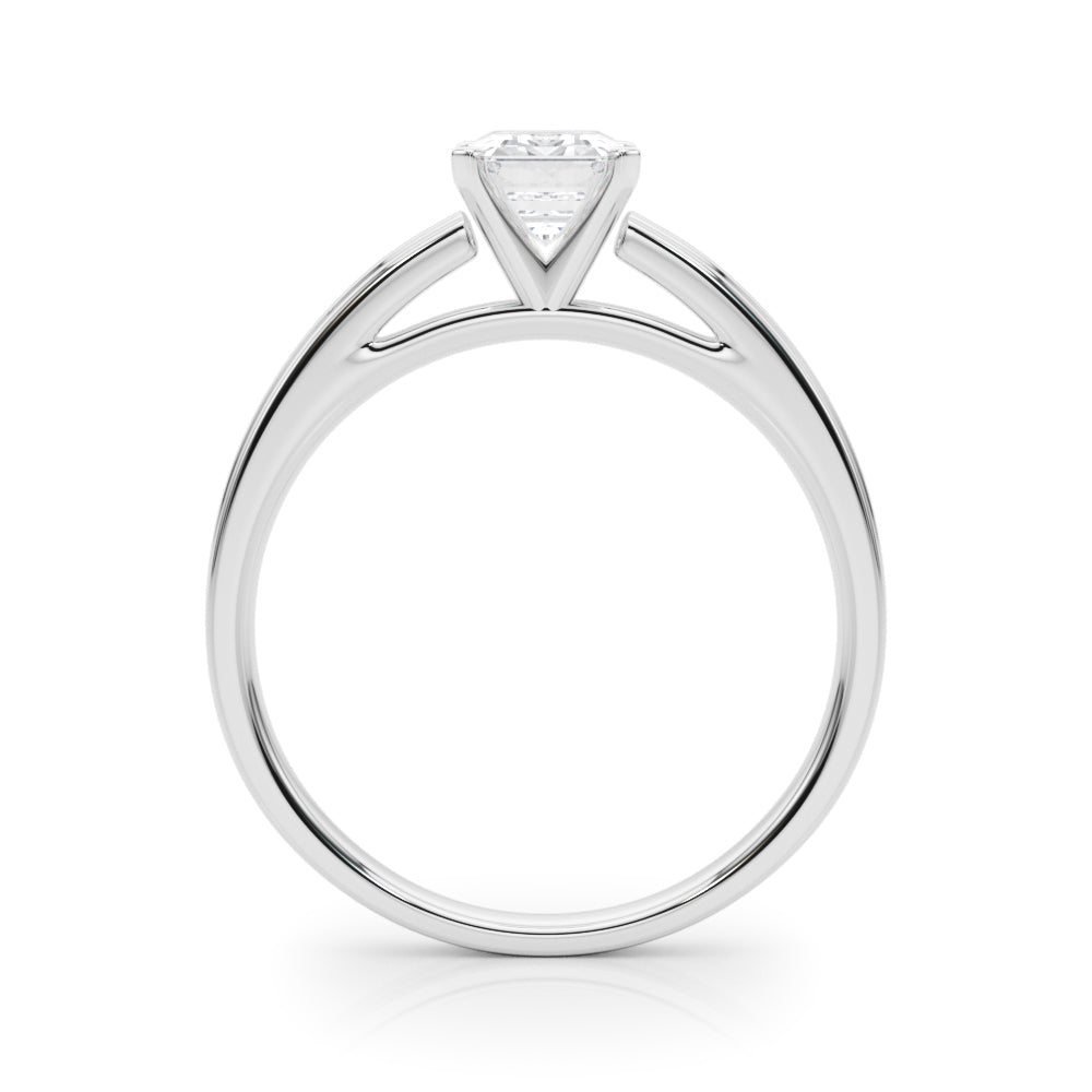 Radiant Solitaires Any Shape Round Diamond Engagement Ring — 9K/18K Gold & Platinum