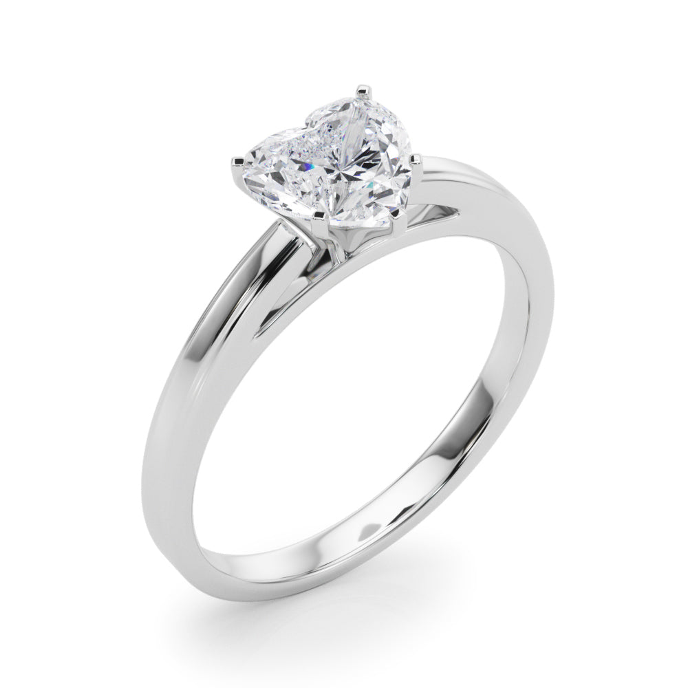 Radiant Solitaires Any Shape Round Diamond Engagement Ring — 9K/18K Gold & Platinum