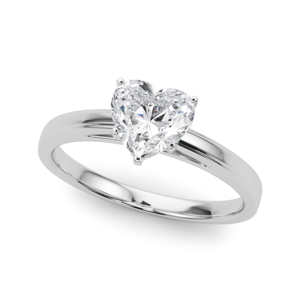 Radiant Solitaires Any Shape Round Diamond Engagement Ring — 9K/18K Gold & Platinum