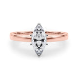 Radiant Solitaires Any Shape Round Diamond Engagement Ring — 9K/18K Gold & Platinum