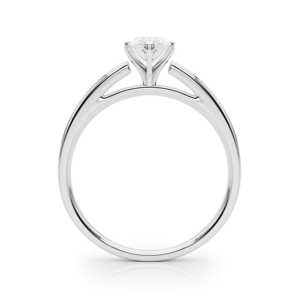 Radiant Solitaires Any Shape Round Diamond Engagement Ring — 9K/18K Gold & Platinum