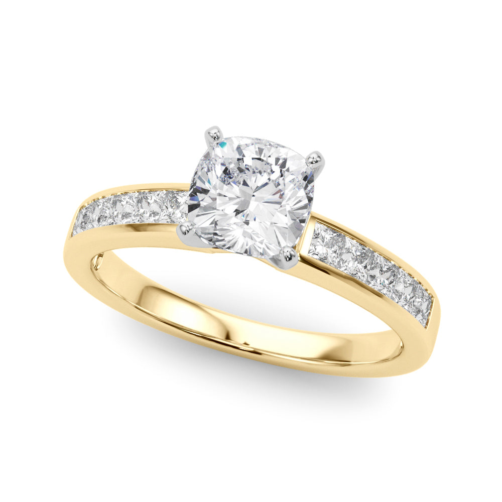 Lustrous Fancy Shape Remounts Princess Diamond Engagement Ring — 9K/18K Gold & Platinum