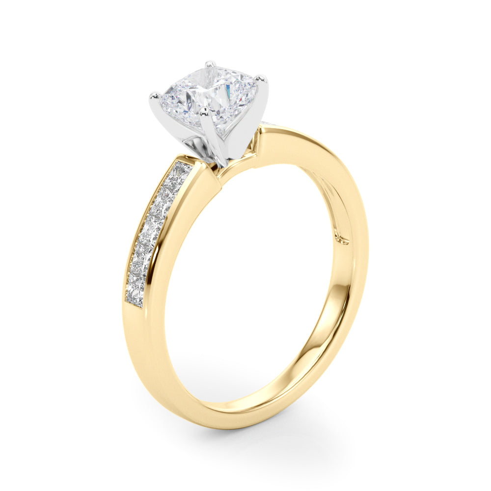 Lustrous Fancy Shape Remounts Princess Diamond Engagement Ring — 9K/18K Gold & Platinum