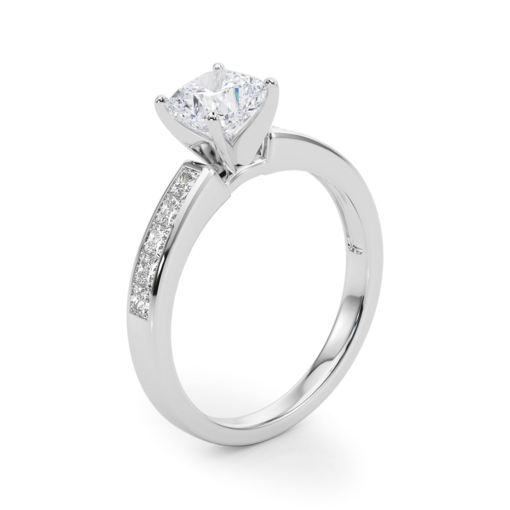 Lustrous Fancy Shape Remounts Princess Diamond Engagement Ring — 9K/18K Gold & Platinum