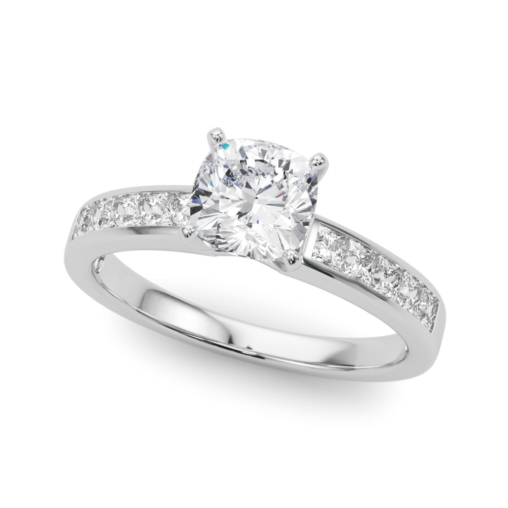 Lustrous Fancy Shape Remounts Princess Diamond Engagement Ring — 9K/18K Gold & Platinum