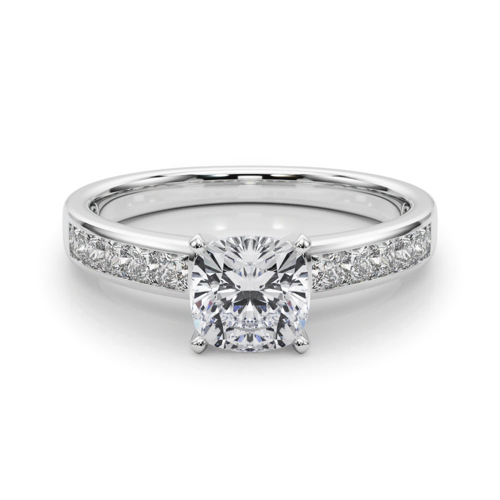 Lustrous Fancy Shape Remounts Princess Diamond Engagement Ring — 9K/18K Gold & Platinum