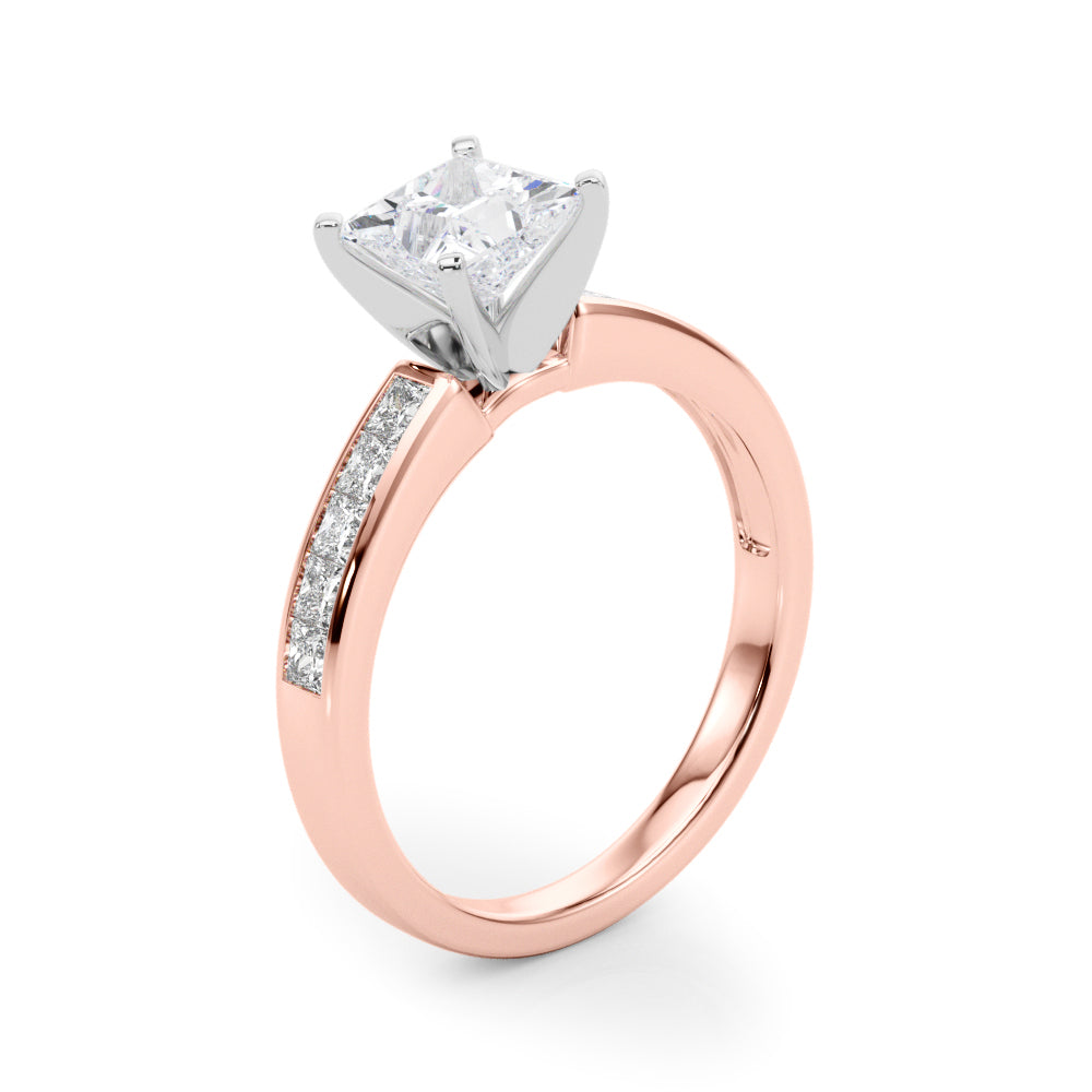 Lustrous Fancy Shape Remounts Princess Diamond Engagement Ring — 9K/18K Gold & Platinum