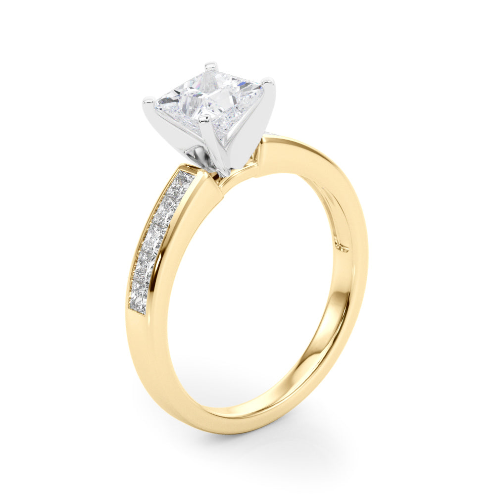 Lustrous Fancy Shape Remounts Princess Diamond Engagement Ring — 9K/18K Gold & Platinum