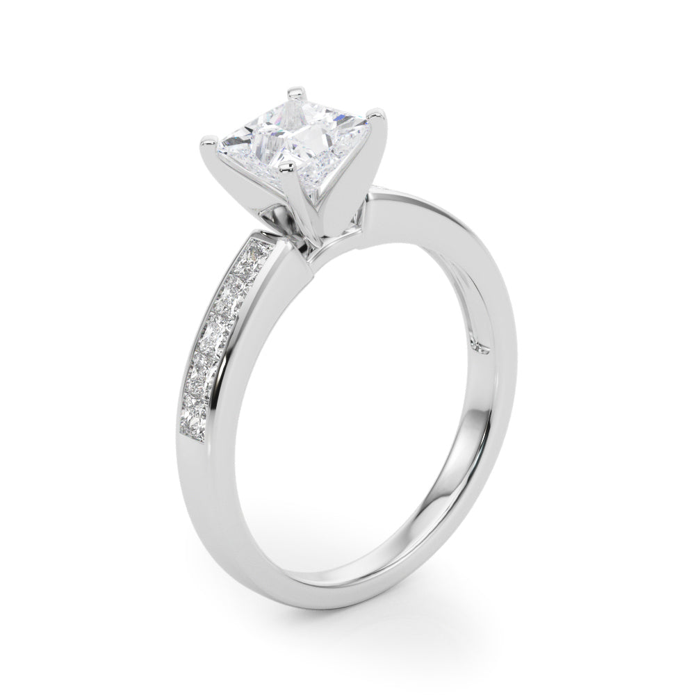 Lustrous Fancy Shape Remounts Princess Diamond Engagement Ring — 9K/18K Gold & Platinum
