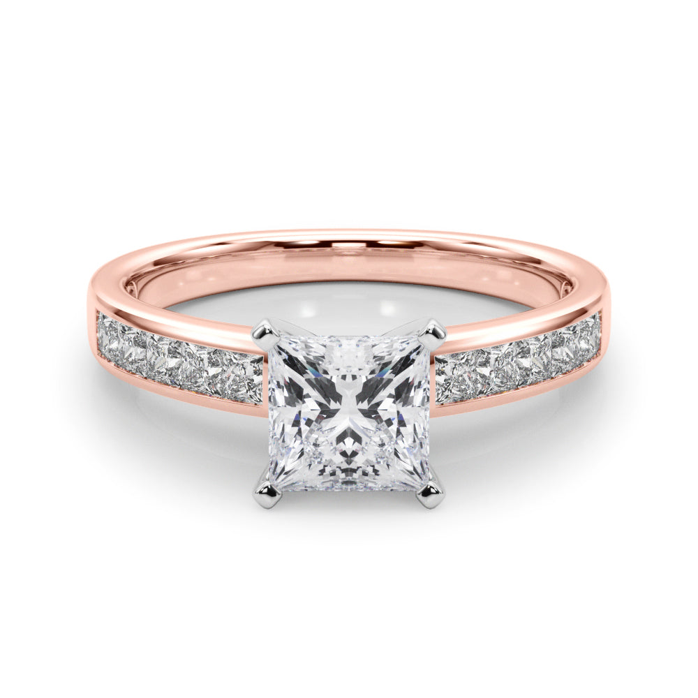 Lustrous Fancy Shape Remounts Princess Diamond Engagement Ring — 9K/18K Gold & Platinum