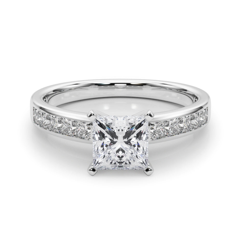 Lustrous Fancy Shape Remounts Princess Diamond Engagement Ring — 9K/18K Gold & Platinum