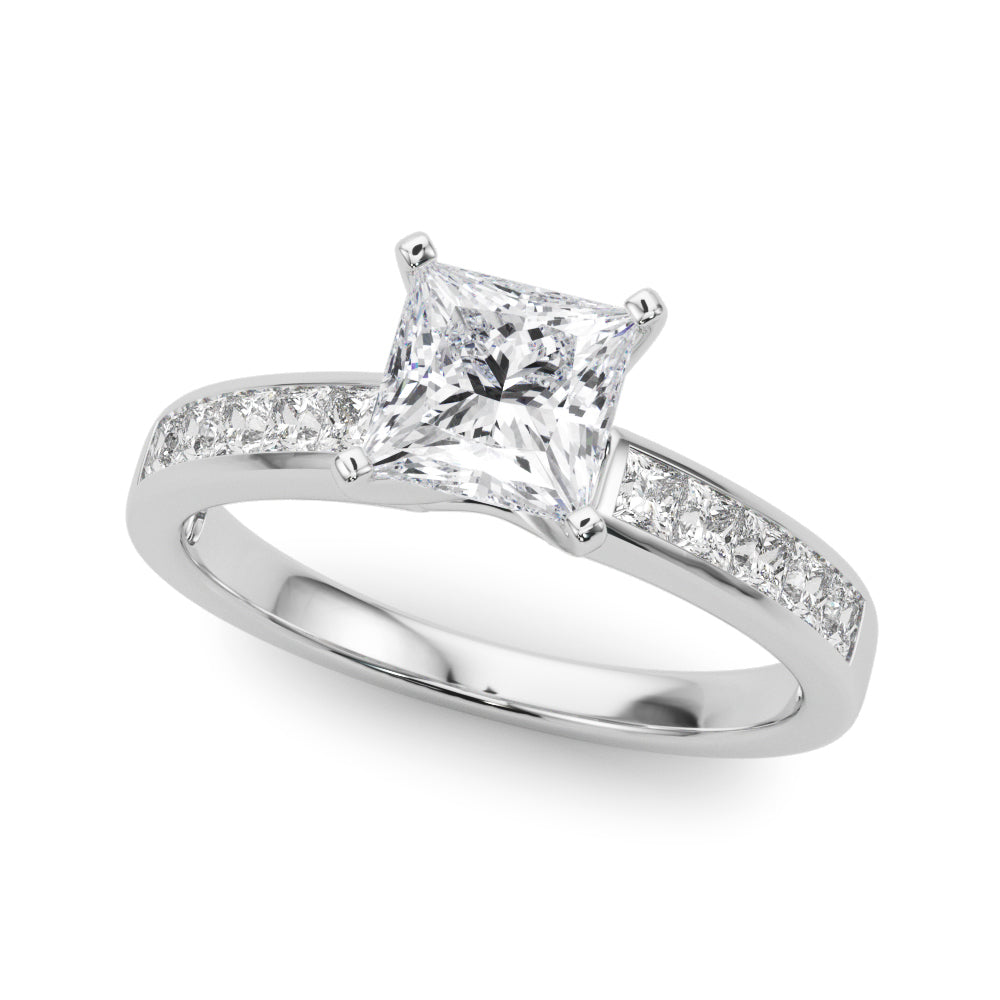 Lustrous Fancy Shape Remounts Princess Diamond Engagement Ring — 9K/18K Gold & Platinum
