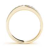 Channel Set Princess Cut Half Eternity Ring in Gold & Platinum