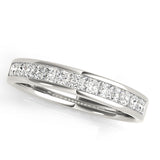 Channel Set Princess Cut Half Eternity Ring in Gold & Platinum