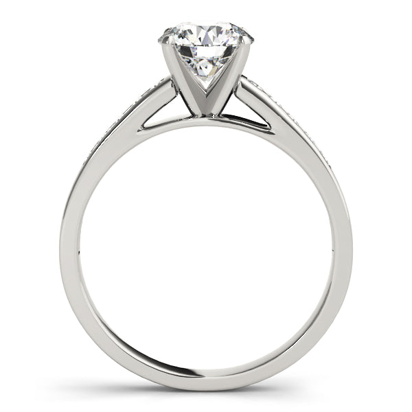 Celestial Channel-Set Round Diamond Engagement Ring — 9K/18K Gold & Platinum