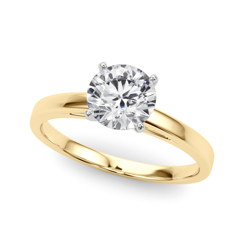 Enchanted Solitaires Round Diamond Engagement Ring — 9K/18K Gold & Platinum