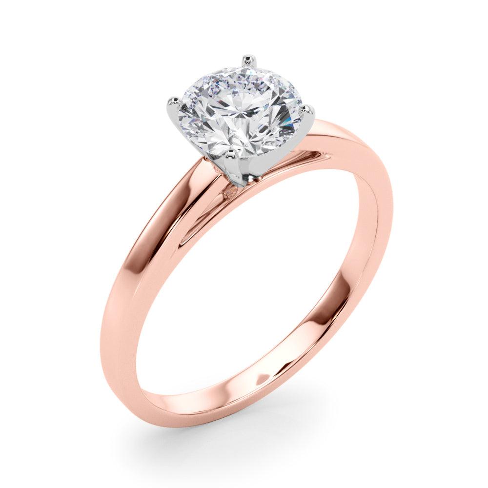 Enchanted Solitaires Round Diamond Engagement Ring — 9K/18K Gold & Platinum