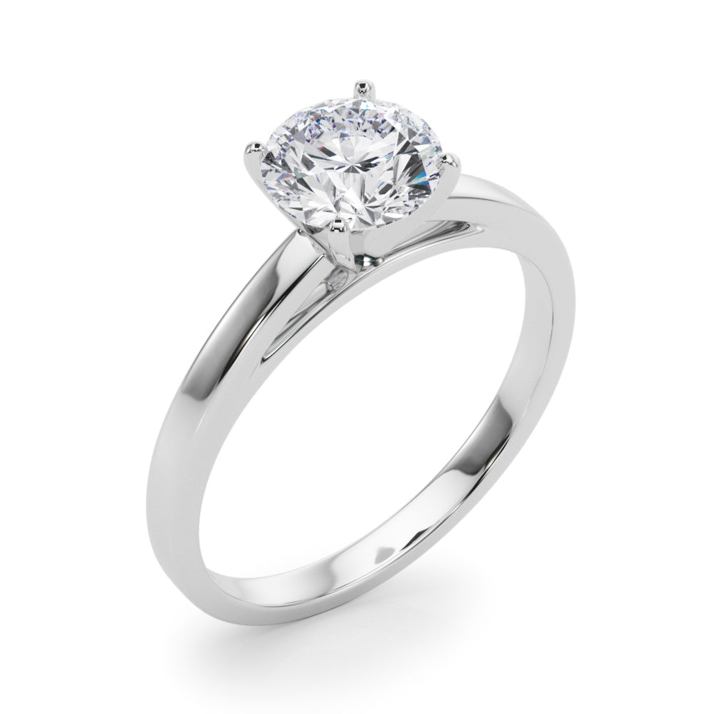 Enchanted Solitaires Round Diamond Engagement Ring — 9K/18K Gold & Platinum