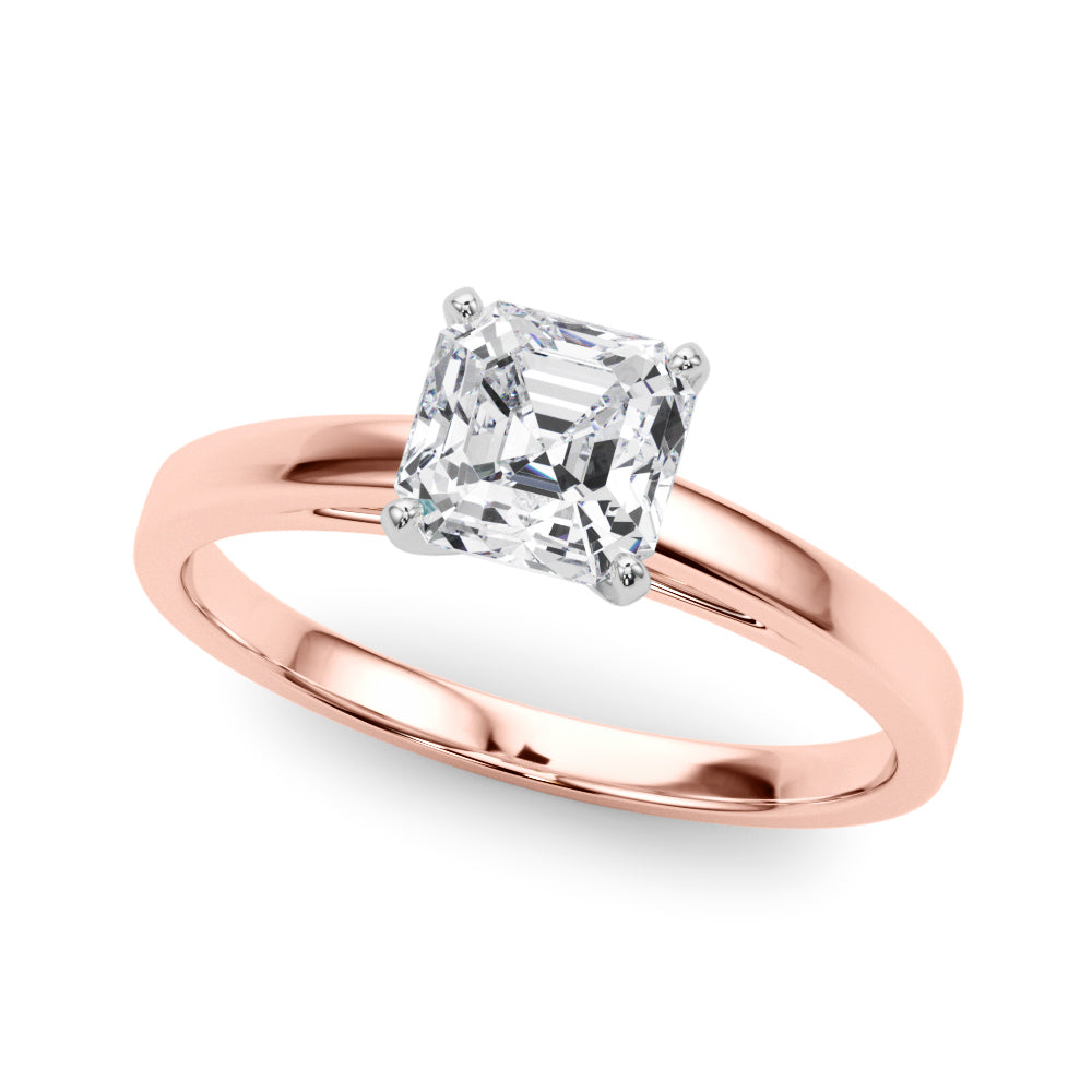 Enchanted Solitaires Round Diamond Engagement Ring — 9K/18K Gold & Platinum