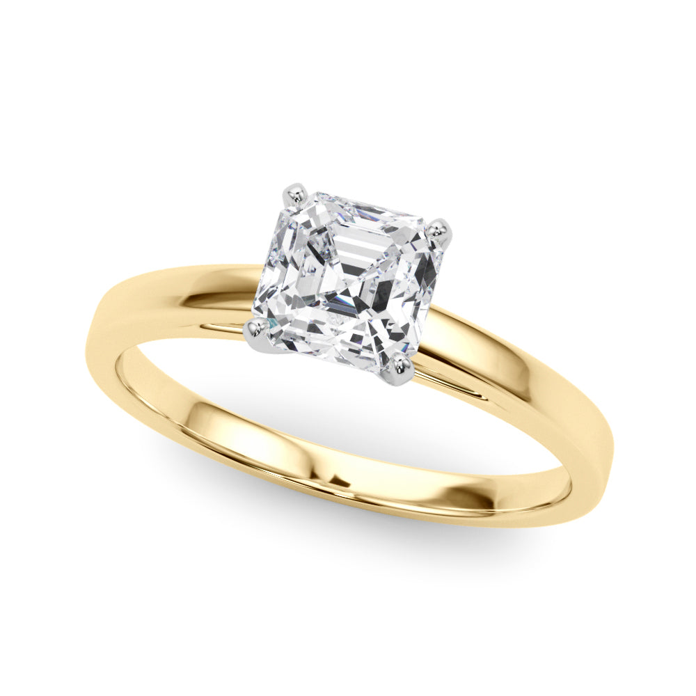 Enchanted Solitaires Round Diamond Engagement Ring — 9K/18K Gold & Platinum
