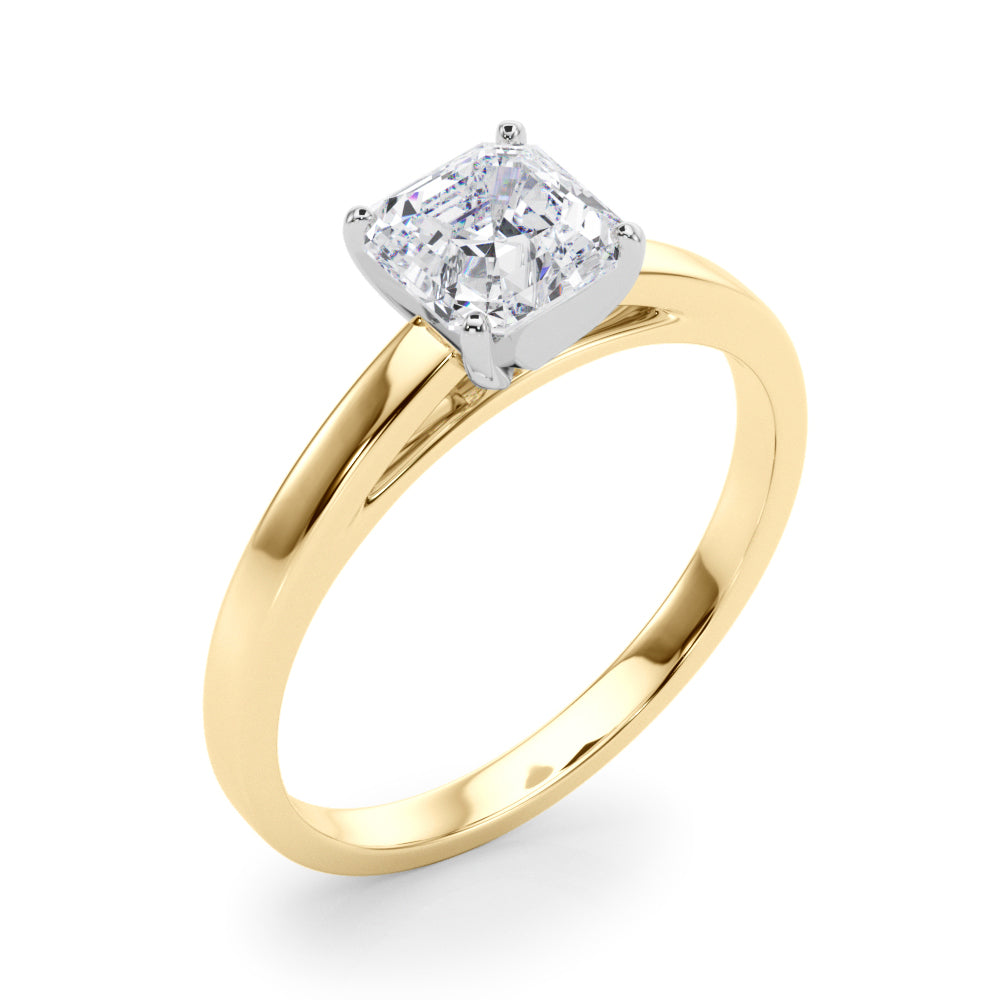 Enchanted Solitaires Round Diamond Engagement Ring — 9K/18K Gold & Platinum