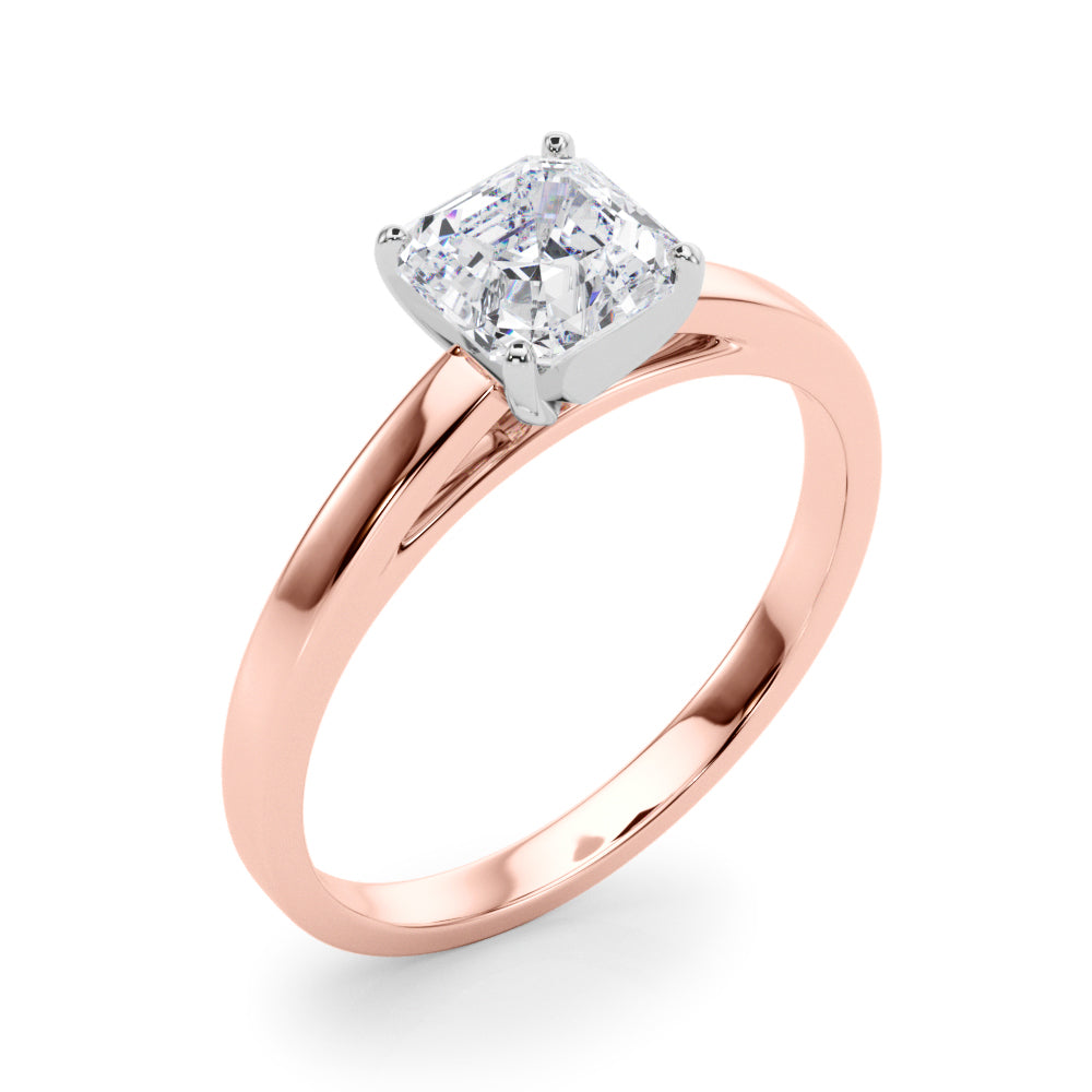 Enchanted Solitaires Round Diamond Engagement Ring — 9K/18K Gold & Platinum