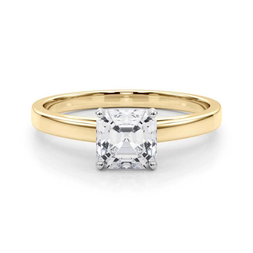 Enchanted Solitaires Round Diamond Engagement Ring — 9K/18K Gold & Platinum