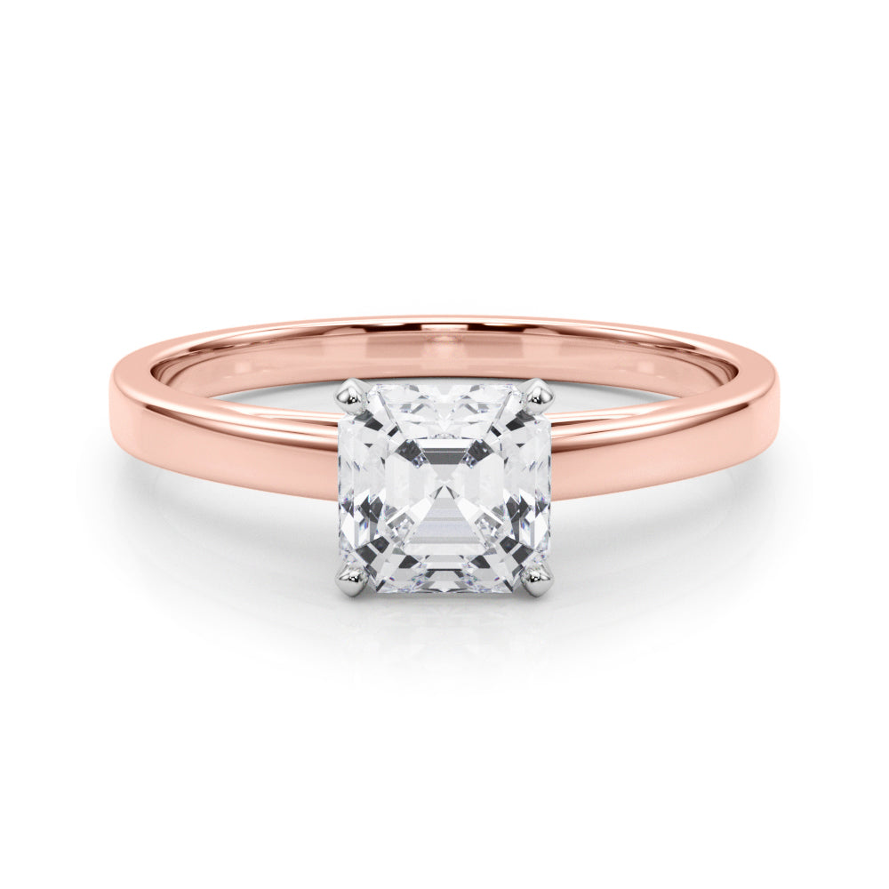 Enchanted Solitaires Round Diamond Engagement Ring — 9K/18K Gold & Platinum