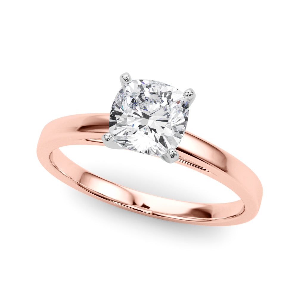 Enchanted Solitaires Round Diamond Engagement Ring — 9K/18K Gold & Platinum
