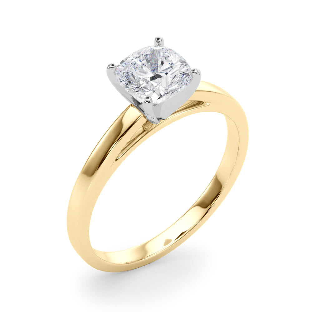 Enchanted Solitaires Round Diamond Engagement Ring — 9K/18K Gold & Platinum