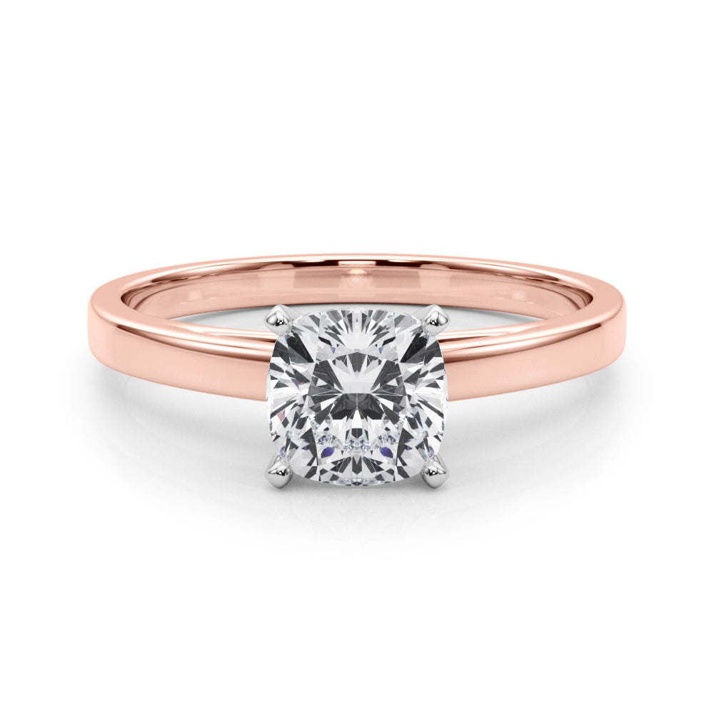 Enchanted Solitaires Round Diamond Engagement Ring — 9K/18K Gold & Platinum