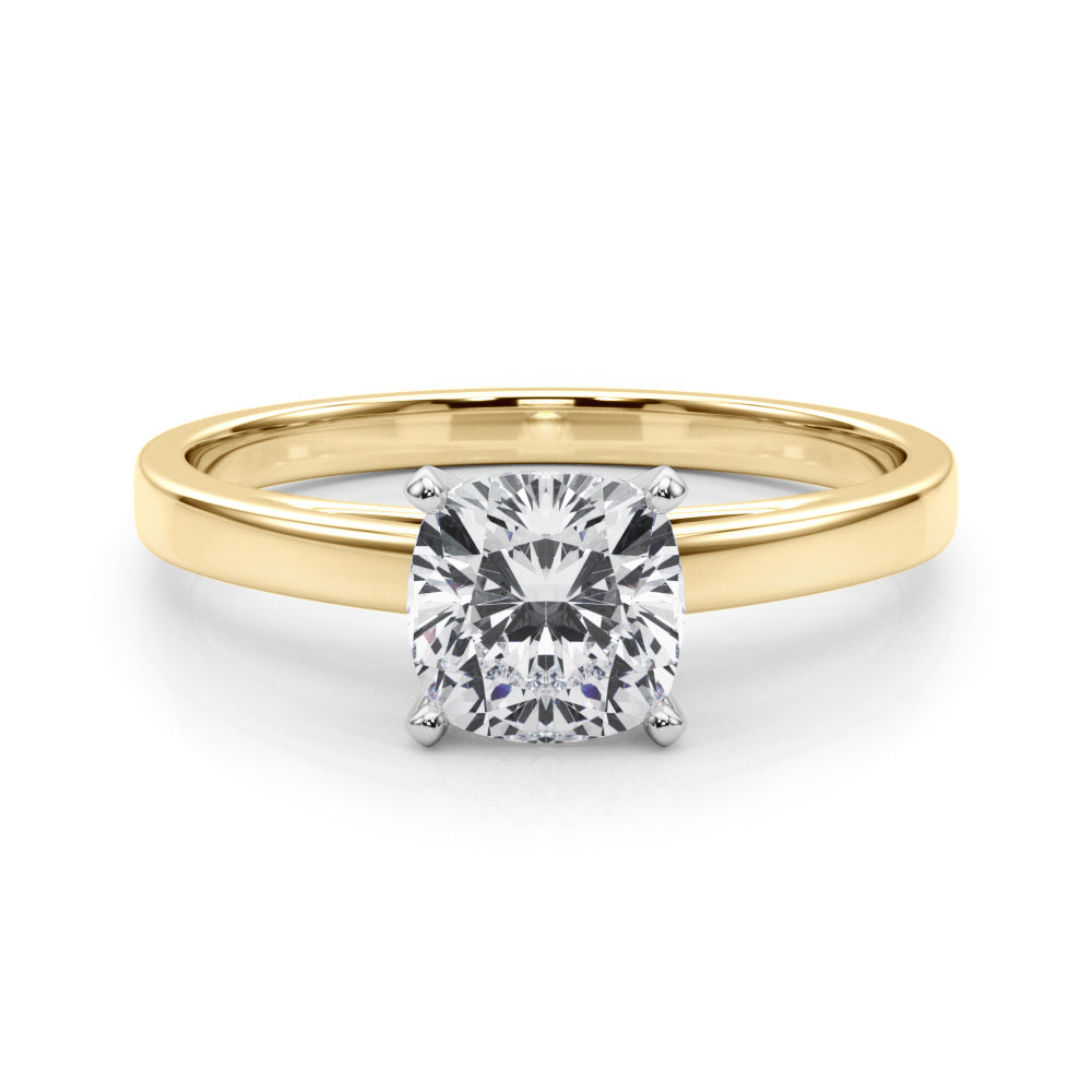 Enchanted Solitaires Round Diamond Engagement Ring — 9K/18K Gold & Platinum