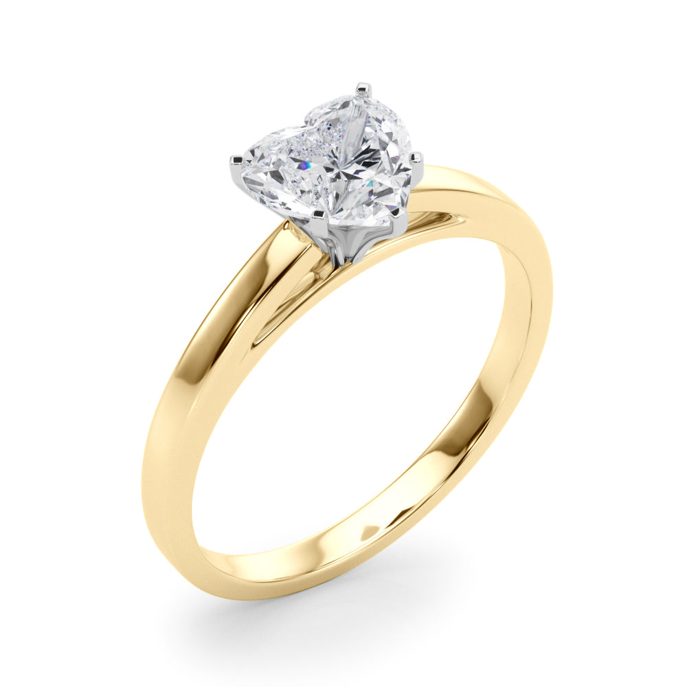 Enchanted Solitaires Round Diamond Engagement Ring — 9K/18K Gold & Platinum