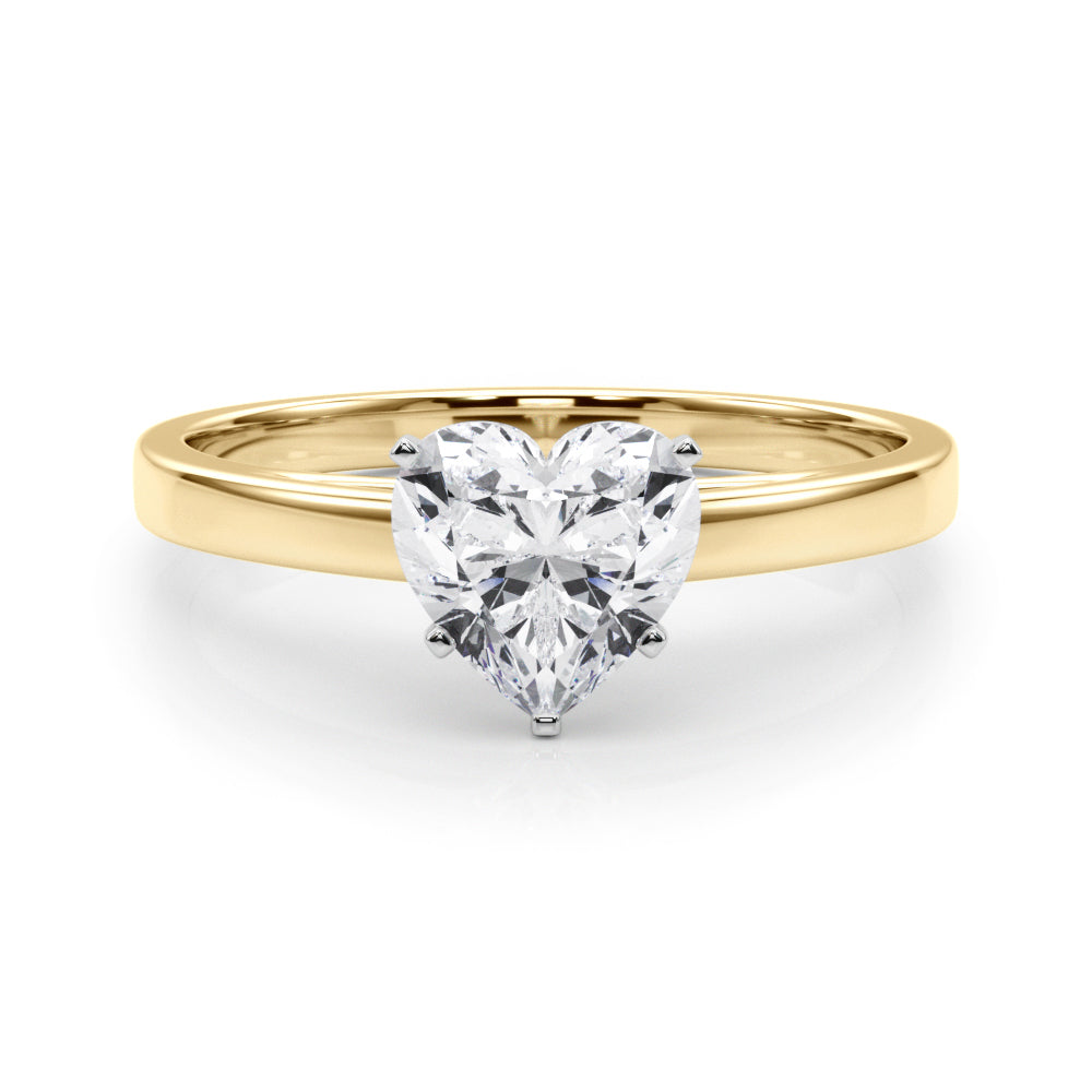 Enchanted Solitaires Round Diamond Engagement Ring — 9K/18K Gold & Platinum